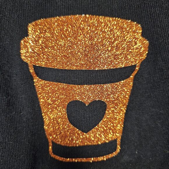 Pumpkin Spice Unisex XL Heavy Cotton T-Shirt Glitter Sparkle Holiday Coffee Tee - Picture 3 of 9
